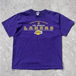 2000s Vintage Los Angeles Lakers Lee Sports Purple T Shirt Size XL